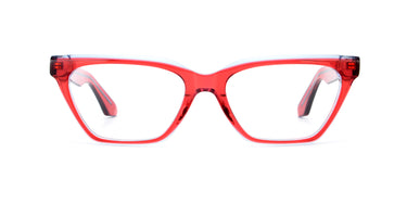 Women Urban Eyeglasses: Motley- Red - SpaceSMART Eye Clinic (Front View)